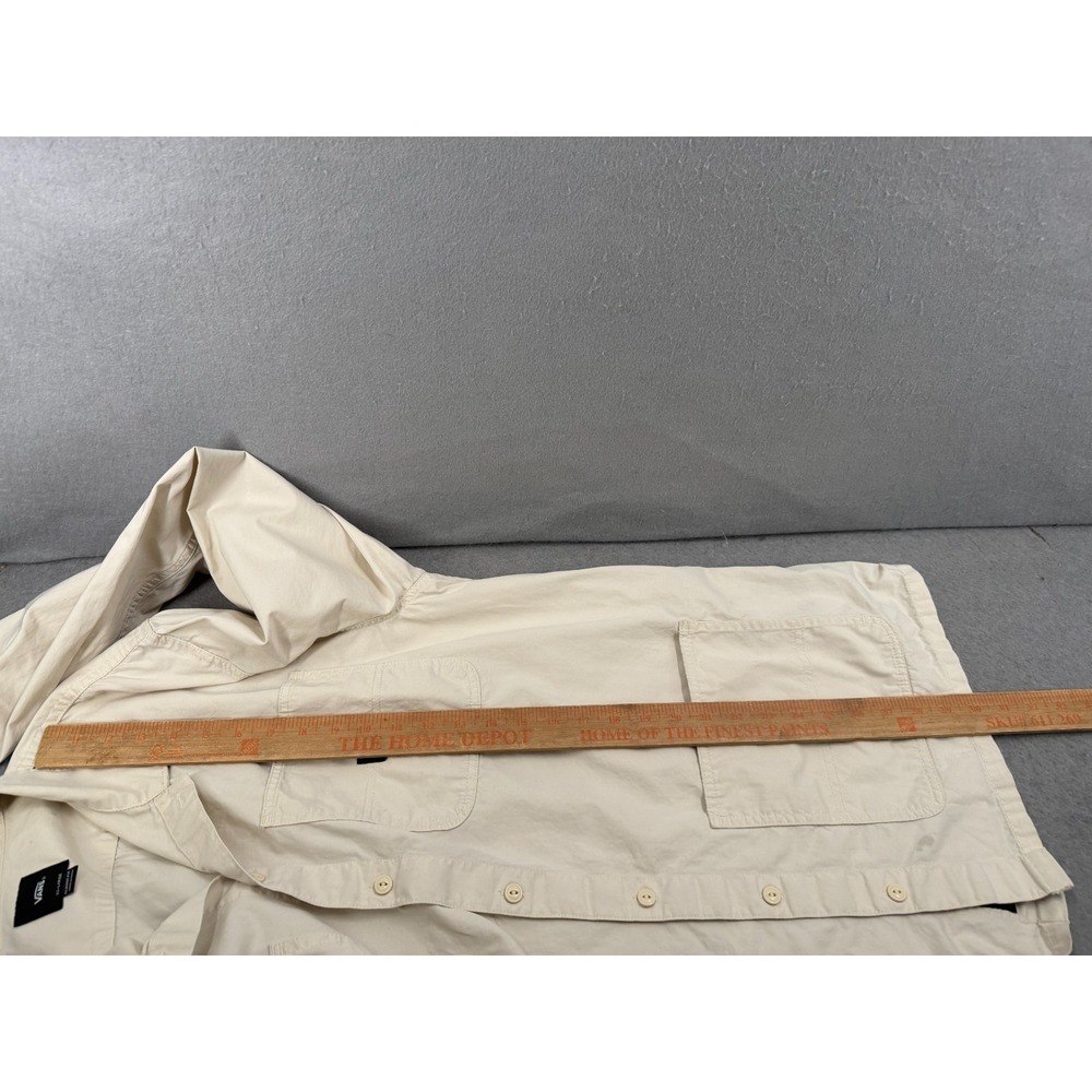 Vans Bayview Shirt Mens XXL Cream Shacket Skate Utility Y2K Chore Coat Work - Picture 8 of 11